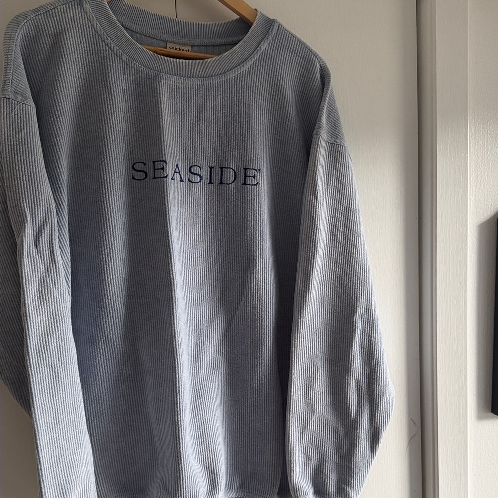 Seaside Blue Corded Sweatshirt